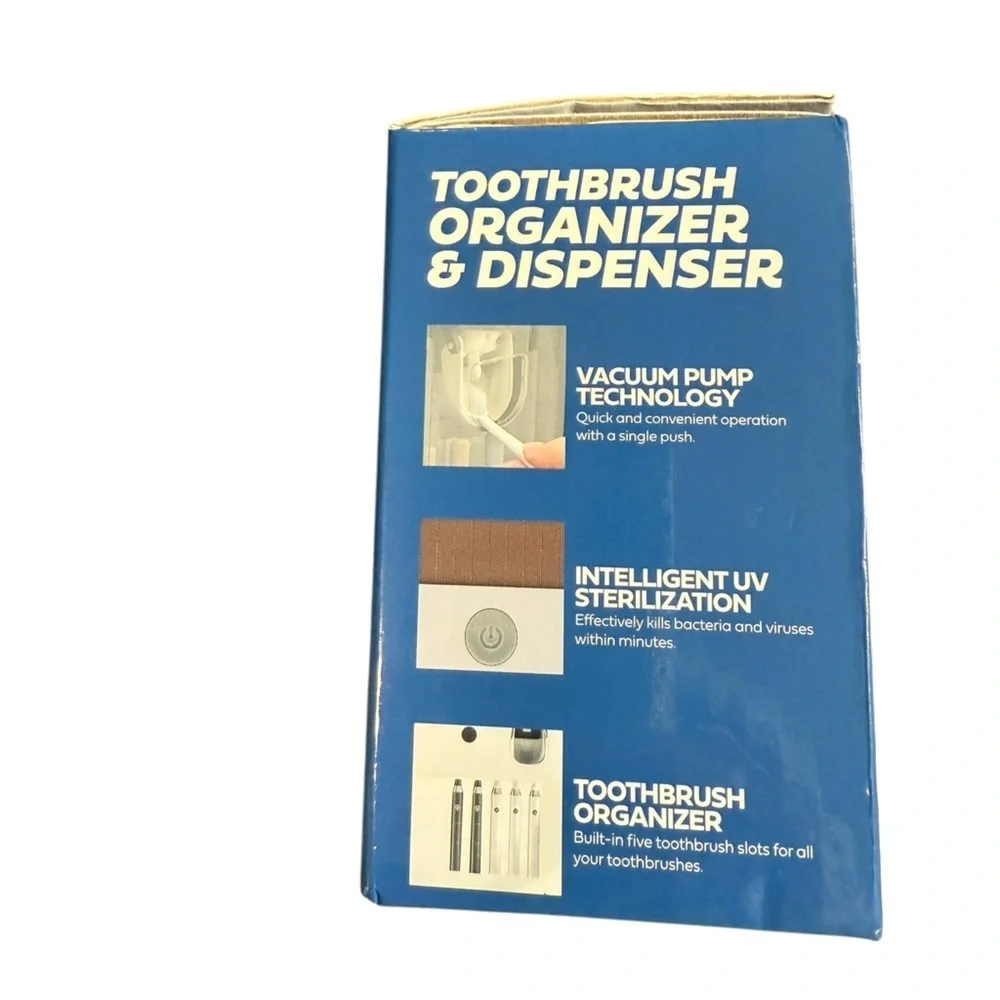 Bliss Bath & Home Toothbrush Organizer Dispenser White/Blue